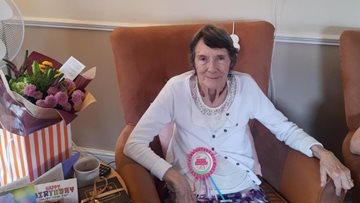 Greater Manchester care home Resident celebrates 80th birthday